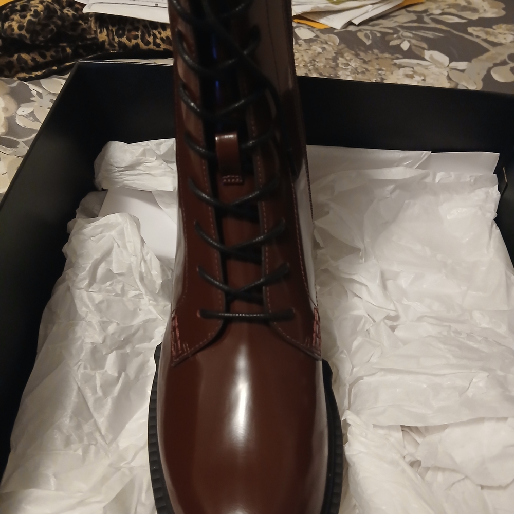 Coach Rich Brown Leather Ankle Booties